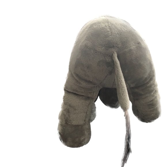 Unbranded Stuffed Gray Elephant Plush No Tush Tag 12" Tall - Picture 7 of 8